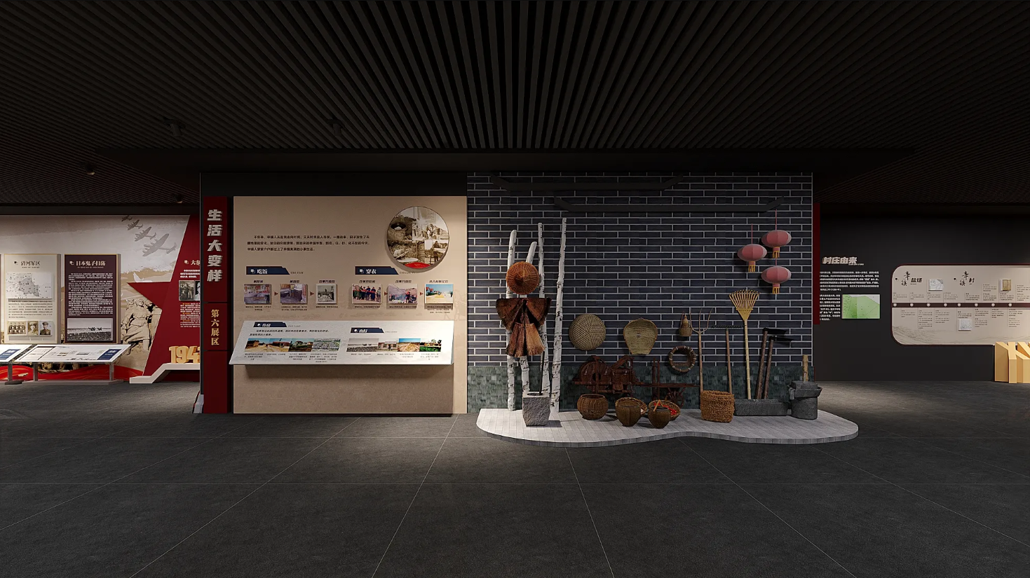 廣東振興鄉村展館設計、廣東振興鄉村村史館設計、廣東振興鄉村文化館、廣東民俗文化館設計（三）